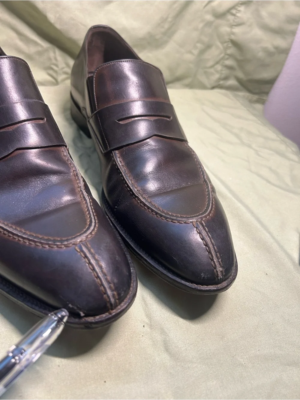 Ermenegildo Zegna Cap Toe Dress Shoes Brown Leather Mens Sz 9 US